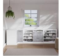 Meuble sous pente Rion, 80x81.8cm 4 compartiments, 60 cm de profondeur, Blanc, Vicco 60246