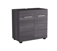 trendteam smart living Meuble sous-Vasque de Salle de Bain Runner, 58 x 57 x 31 cm, Aspect Argenté Cendré, avec Beaucoup d’Espace de Rangement