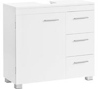 Meuble sous vasque avec 3 tiroirs et 1 porte - Armoire de salle de bain pour sous vasque - Fabriqué en MDF et en panneaux de particules - 70 cm