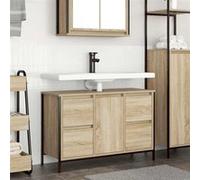Vidaxl Meuble Sous-Vasque Avec Tiroirs Chêne Sonoma 90x34,5x60 Cm