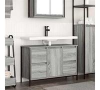 vidaXL Meuble sous vasque avec tiroirs 90x34,5x60 cm Sonoma gris
