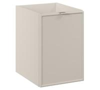 Meuble sous vasque BRAZZA – 1 porte avec panier à linge – Coloris marron congo – 40 cm – À poser