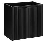Meuble sous vasque de salle de bain VANO – 2 portes – Noir mat – L60 × P39 × H57 cm – À suspendre