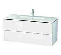 Meuble sous-vasque Duravit L-Cube LC624302222 122 x 48, 2000 cm, blanc brillant, 2 tiroirs, fixation murale