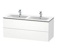 Duravit Meuble sous-vasque suspendu L-Cube LC625801818 129×48,1×55 cm 2 tiroirs blanc mat