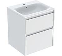 Geberit Meuble sous-vasque Renova Plan 504038001 – 2 tiroirs, 55×62,1×48 cm, blanc laqué satiné