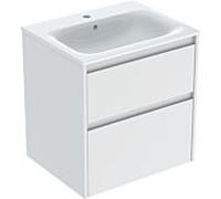 Geberit Ensemble lavabo Renova Plan 60x62,1x48 cm, 2 tiroirs, blanc KeraTect 504039008
