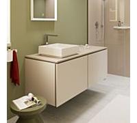 Meuble sous-vasque Hansgrohe 54268780 1375x550mm, 2 tiroirs, beige sable mat