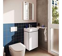 Meuble sous-vasque Hansgrohe Xilesa E 54246700 430 x 330 mm, compatible avec lave-mains , charnière de porte à droite, blanc mat