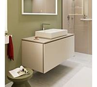 hansgrohe Xilesa E meuble sous-lavabo, 1 tiroir, pour console découpe au centre, 1180x550x500mm, 54267780, Couleur: Beige sable mat