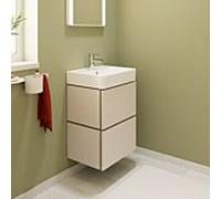 Meuble sous-vasque Hansgrohe Xilesa E 54290780 480x380mm, 2 tiroirs, compatible avec lave-mains , avec PushOpen, beige sable mat