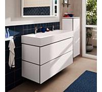 hansgrohe Xilesa E Meuble sous-lavabo pour lavabos, 2 tiroirs PushOpen, 1180x470x620mm, 54298700, Couleur: Blanc mat