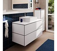 Meuble sous-vasque Hansgrohe Xilesa E 54303700 2 tiroirs sans PushOpen, 1180 x 550 mm, blanc mat