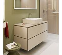Meuble sous-vasque Hansgrohe Xilesa E 54304780 2 tiroirs avec PushOpen, 1180 x 550 mm, beige sable mat