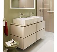 Meuble sous-vasque Hansgrohe Xilesa E 54305780 1375x550mm, 4 tiroirs, sans PushOpen, beige sable mat