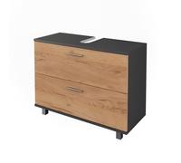 Vicco Meuble sous Vasque Ilias, Chêne doré/Anthracite, 80.2x60.8cm