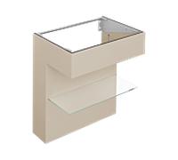 Keuco Edition 11 Meuble sous vasque ART 32510520801 80x87x49cm, avec étagère, éclairage intérieur, finition satinée, sable