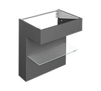 Keuco Edition 11 Art Meuble sous vasque 32510540801 80x87x49cm, avec étagère, éclairage intérieur, finition satinée, fumé