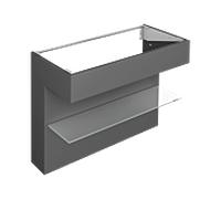 Keuco Edition 11 Art Meuble sous-vasque 32510541200 120x87x49cm, avec étagère, finition satinée, fumé