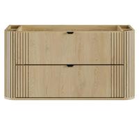 Meuble sous vasque KORI 100 cm chêne clair – 2 tiroirs – suspendus