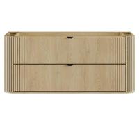 Meuble sous vasque KORI 120 cm chêne clair – 2 tiroirs – suspendus
