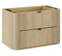 Meuble sous vasque KORI 80 cm chêne clair – 2 tiroirs – suspendus