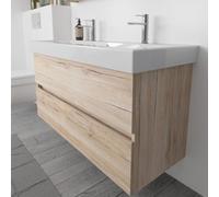 Meuble sous-vasque Lodge de 115 cm avec 2 tiroirs, compatible avec le vasque Geberit iCon