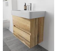 Meuble sous-vasque Lodge de 70 cm avec 2 tiroirs, compatible avec le lavabo LAUFEN Val