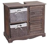 Meuble sous-vasque MENDLER HWC-H20 60x65x31cm shabby marron Marron G