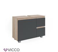 Meuble sous vasque simple J-Shape, 80x60.8cm, Anthracite, Vicco 40119