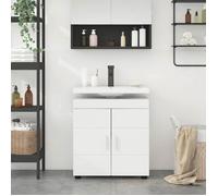 Meuble sous vasque - meuble vasque integree Vidaxl Ensemble de Meubles de Salle de Bain avec stockage TULUM Blanc