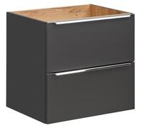 Meuble sous vasque NALYA 60 cm – Gris anthracite et chêne clair – Design moderne
