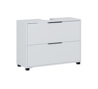 Meuble sous vasque simple Alina, 80x60cm avec 2 tiroirs, Blanc, Vicco 59023