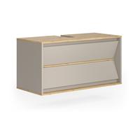 Meuble sous vasque simple Edelin, 100x50cm avec 2 tiroirs, Cachemire, Vicco 57992