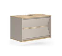 Meuble sous vasque simple Edelin, 80x50cm avec 2 tiroirs, Cachemire, Vicco 57986