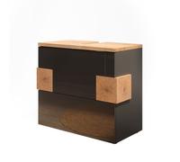 Vicco Meuble sous Vasque Simple Eden, Anthracite, 70x64.5cm | avec 2 tiroirs, pour montage mural avec aménagement intérieur modulable