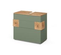 Meuble sous vasque simple Eden, 70x64.5cm avec 2 tiroirs, Vert, Vicco 59755