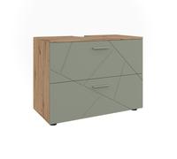 Meuble sous vasque simple Irma, 80x58.6cm avec tiroirs, Vert sauge, Vicco 59034