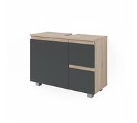 Vicco Meuble sous Vasque Simple J-Shape, Anthracite, 80x60.8cm