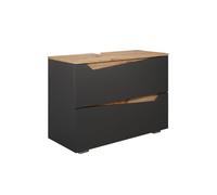 Meuble sous vasque simple Marelle, 80x57.5cm avec 2 tiroirs, Anthracite/Chêne Artisan, Vicco 57332