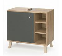 Meuble sous vasque simple Senyo, 60x54cm, Anthracite, Vicco 36361