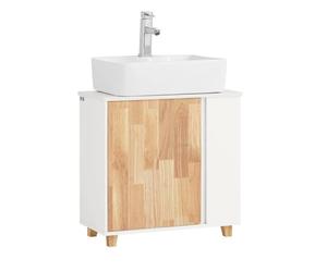 Meuble sous Vasque - SOBUY - BZR75-W - Style Campagne - Blanc - 60x30x60 cm