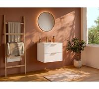 Meuble sous vasque suspendu ? Blanc ? L60 cm ? AVORELI