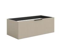 Vente-unique - Meuble sous Vasque Suspendu strié - Coloris Beige - 100 cm - PALIRO