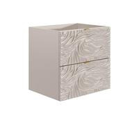 Vente-unique - Meuble sous Vasque Suspendu texturé - Beige - 60 cm - RINAREL