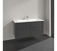 Meuble sous-vasque Villeroy & Boch 120 cm S00504FPR1 Ensemble meuble sous-vasque, 120 x 50 x 17,5 cm, corps Glossy Grey
