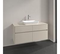 Meuble sous-vasque Villeroy und Boch Collaro C112B0VN 120x54,8x50cm, meuble sous-vasque centré, éclairage LED 8,8W, gris cachemire