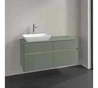 Meuble sous-vasque Villeroy und Boch Collaro C113B0AF 120x54,8x50cm, vasque à gauche, éclairage LED 8,8 W, vert tendre