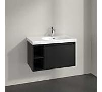 Meuble sous-vasque Skyla Villeroy und Boch C78700VL 2000 coulissant, 772 x 436 x 439 mm, noir volcan