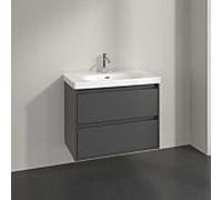Villeroy & Boch Skyla - Meuble pour lavabo, 77x60x44 cm, 2 tiroirs, Graphite C79600VR